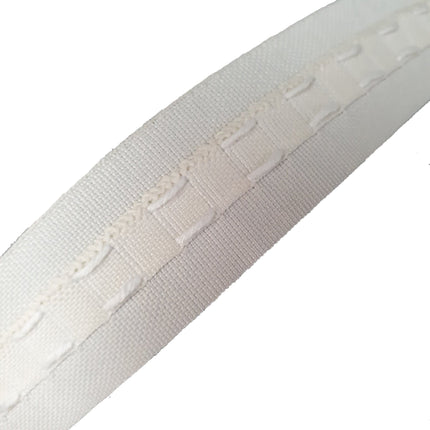 Cream Curtain Heading Tape - Polly-Cotton Pencil Pleat - 25mm (1") Wide CT25100C - ThreadandTrimmings