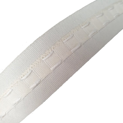 Cream Curtain Heading Tape - Polly-Cotton Pencil Pleat - 25mm (1") Wide CT25100C - ThreadandTrimmings