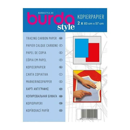 Tracing Paper Tissue Carbon Paper by Burda 2 Dressmaker Sheets Per Pack - BTPC - ThreadandTrimmings