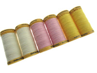 Tacking Thread by Gutermann Tailor Tacks - 6 x 200m Reels - Natural/Pink/Yellow