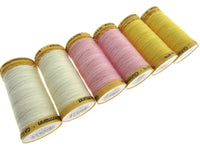 Tacking Thread by Gutermann Tailor Tacks - 6 x 200m Reels - Natural/Pink/Yellow