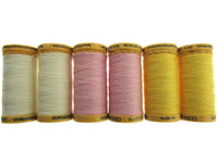 Tacking Thread by Gutermann Tailor Tacks - 6 x 200m Reels - Natural/Pink/Yellow