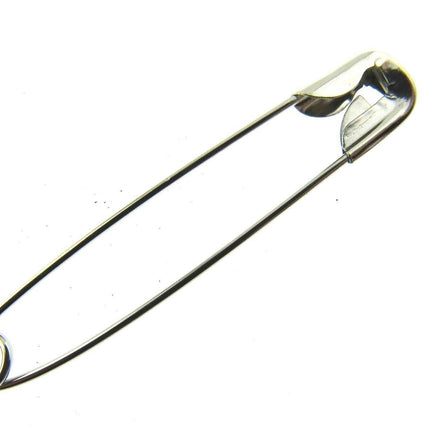 Safety Pins Nickel Plated Steel - 50 x 54mm / 2 Inch Long Approx - ThreadandTrimmings