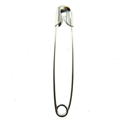 Safety Pins Nickel Plated Steel - 50 x 54mm / 2 Inch Long Approx - ThreadandTrimmings