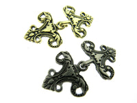 Hook & Clasp 25mm Oriental Style Frog Fastener in Antique Gold or Silver CX33