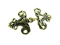 Hook & Clasp 25mm Oriental Style Frog Fastener in Antique Gold or Silver CX33