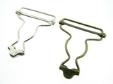 Dungaree Wire Clip For Painters Overalls in Silver or Antique Brass 38mm CX66
