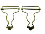 Dungaree Wire Clip For Painters Overalls in Silver or Antique Brass 38mm CX66