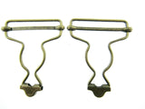 Dungaree Wire Clip For Painters Overalls in Silver or Antique Brass 38mm CX66