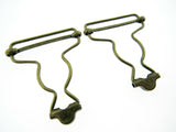 Dungaree Wire Clip For Painters Overalls in Silver or Antique Brass 38mm CX66