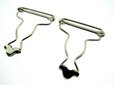 Dungaree Wire Clip For Painters Overalls in Silver or Antique Brass 38mm CX66