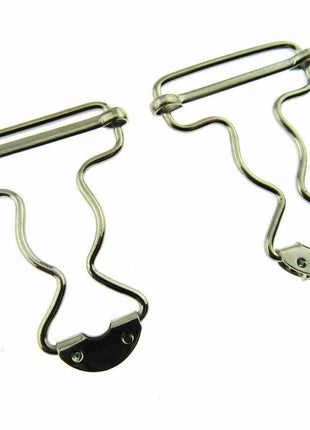 Dungaree Wire Clip For Painters Overalls in Silver or Antique Brass 38mm CX66 - ThreadandTrimmings