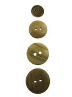 Round Wooden Domed Buttons Made From Olive Trees - CW6 - 5 Sizes