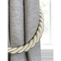 Pair of Reef Rope Curtain Tiebacks with Twisted End Caps by Jones Interiors