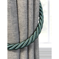 Pair of Reef Rope Curtain Tiebacks with Twisted End Caps by Jones Interiors