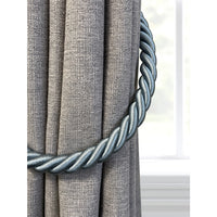 Pair of Reef Rope Curtain Tiebacks with Twisted End Caps by Jones Interiors