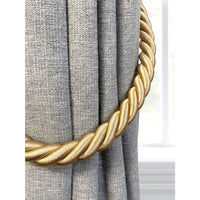 Pair of Reef Rope Curtain Tiebacks with Twisted End Caps by Jones Interiors