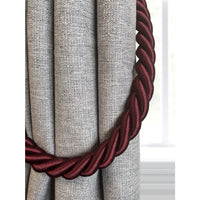 Pair of Reef Rope Curtain Tiebacks with Twisted End Caps by Jones Interiors