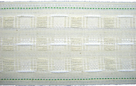 Cream Curtain Tape Cotton Mix Heading Pencil Pleat Tape 3 inch 75mm Wide CT75C - ThreadandTrimmings