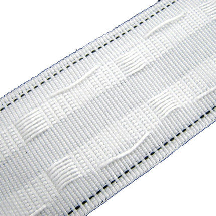 White Curtain Heading Tape Pencil Pleat 55mm (2") Wide Choice of Length CT50 - ThreadandTrimmings