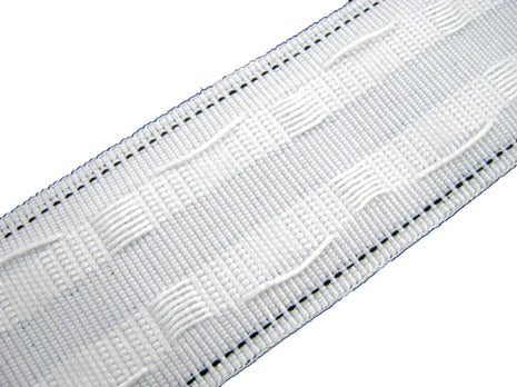 White Curtain Heading Tape Pencil Pleat 55mm (2") Wide Choice of Length CT50 - ThreadandTrimmings