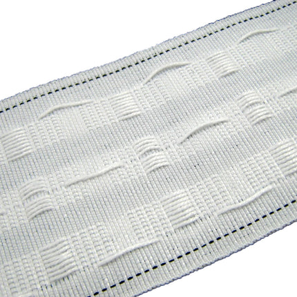 White Curtain Heading Corded Pocket Pencil Pleat Tape - 75mm (3") Wide - CT75P - ThreadandTrimmings