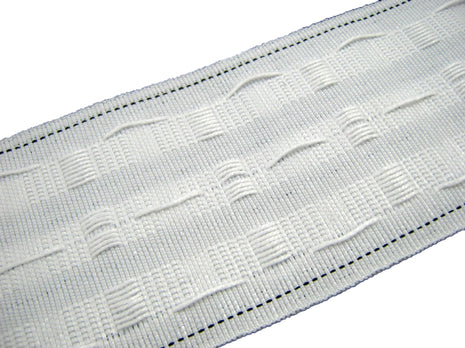 White Curtain Heading Corded Pocket Pencil Pleat Tape - 75mm (3") Wide - CT75P - ThreadandTrimmings