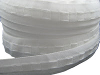 Curtain Header Tape - White Polyester Pencil Pleat Tape -25mm (1") Wide CT25100P