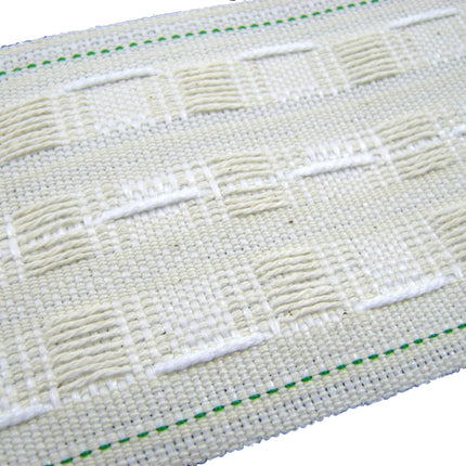 Cream Cotton Mix Curtain Header Pencil Pleat Tape 3 inch / 75mm Wide 50m Roll - ThreadandTrimmings
