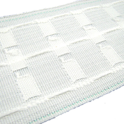 White premium curtain tape on a white background