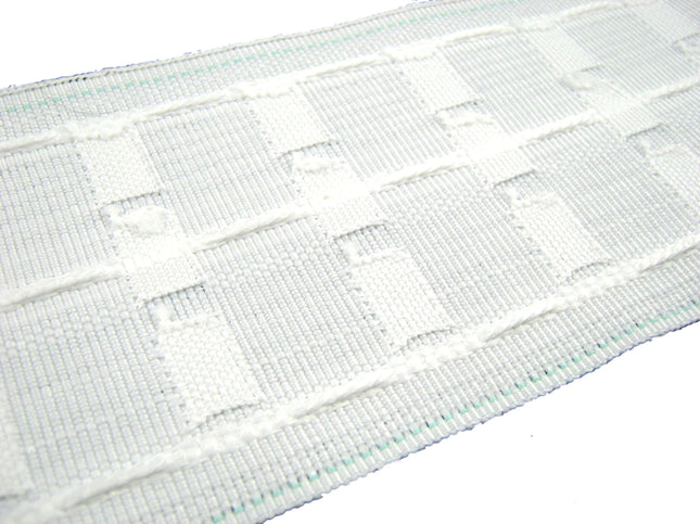 White premium curtain tape on a white background