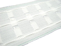 White premium curtain tape on a white background