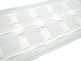 White premium curtain tape on a white background