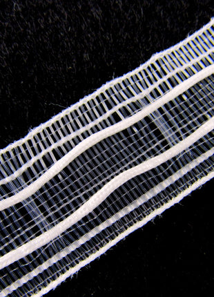 Transparent Austrian Blind Tape with 2 Draw Cords 25mm 1" Inch Wide Festoon - ThreadandTrimmings