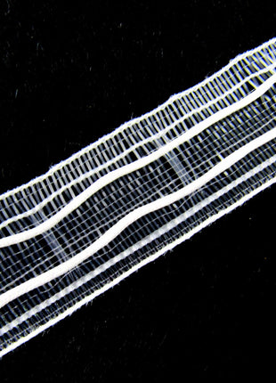 Transparent Austrian Blind Tape with 2 Draw Cords 25mm 1" Inch Wide Festoon - ThreadandTrimmings