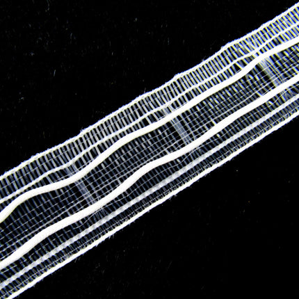 Transparent Austrian Blind Tape with 2 Draw Cords 25mm 1" Inch Wide Festoon - ThreadandTrimmings