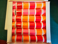 Polyester Sewing Thread Flo Red, Orange, Pink - 36 x 100m Reels