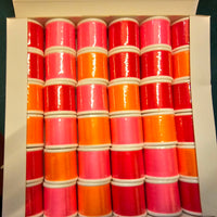 Polyester Sewing Thread Flo Red, Orange, Pink - 36 x 100m Reels