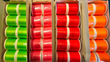 Polyester Sewing Thread Flo Red, Orange, Green & Pink - 40 x 100m Reels