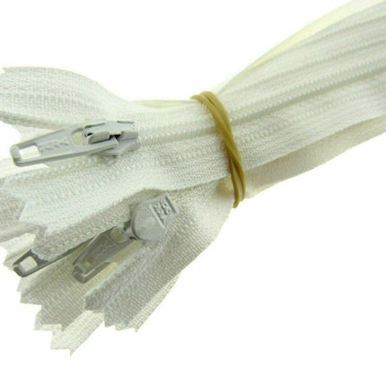 YKK Nylon Closed End Autolock Skirt Zips- 5 x Zips Per Pack - Size 8", 9" or 10" - ThreadandTrimmings