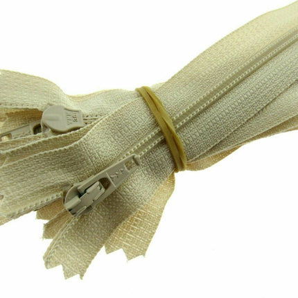 YKK Nylon Zips Closed End Skirt Zips 8" 9" 10" Choose From 32 Colours - Autolock - ThreadandTrimmings