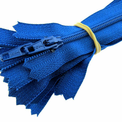 YKK Nylon Closed End Autolock Skirt Zips- 5 x Zips Per Pack - Size 8", 9" or 10" - ThreadandTrimmings