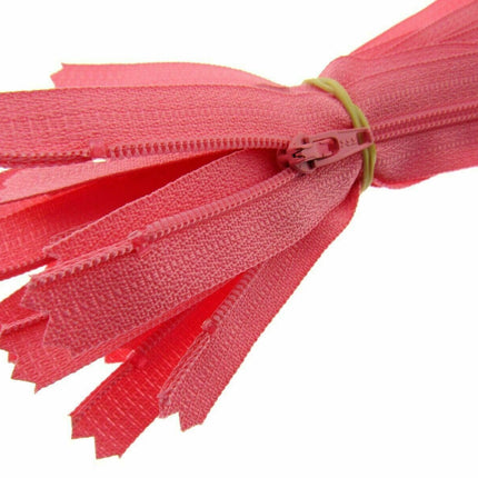 YKK Nylon Closed End Autolock Skirt Zips- 5 x Zips Per Pack - Size 8", 9" or 10" - ThreadandTrimmings
