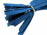YKK Nylon Closed End Skirt Zips - 8" 9" 10" - Choose From 32 Colours - Autolock