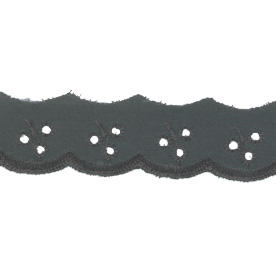 Flat Broderie Anglaise Trim 28mm Wide 3m White Cream Black