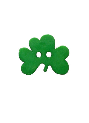 Green Clover Leaf Buttons 21mm 2 Hole Sew Through Lucky St. Patrick’s Day Craft - ThreadandTrimmings