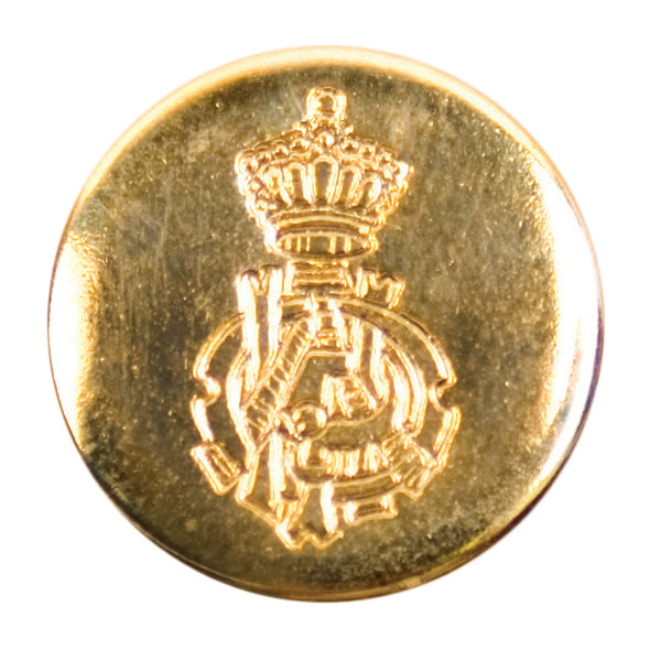 Round Metal Rose and Crown Blazer Buttons with Shank 2 Sizes in Gold & Silver