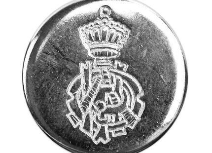 Round Metal Rose and Crown Blazer Buttons with Shank 2 Sizes in Gold & Silver