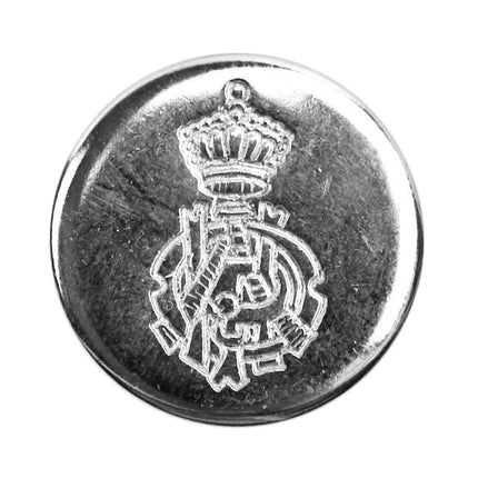 Round Metal Rose and Crown Blazer Buttons with Shank 2 Sizes in Gold & Silver