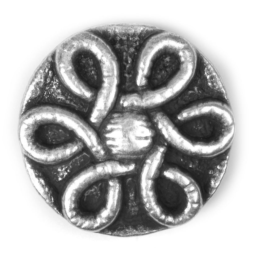 Round Metal Shank Button with Celtic Loop Design x 5pcs 20mm & 25mm ...